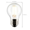 SATCO S21815 - G16.5 LED Globe Light Bulb 4W 2700K Clear E26 Base 120V – 2 Pack