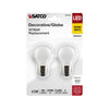 SATCO S21816 - G16.5 LED Globe Light Bulb – 4.5W, 2700K Warm White, E26 Base, 120V, 2-Pack