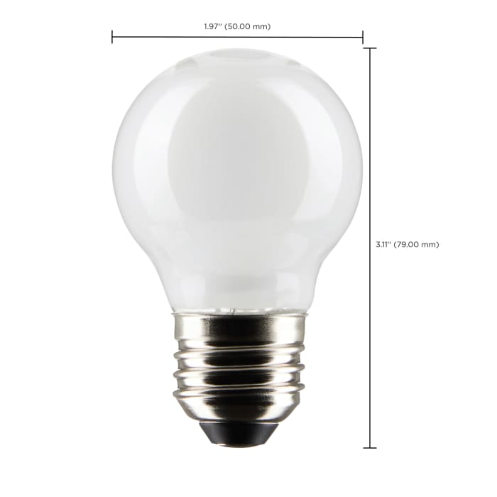 SATCO S21816 - G16.5 LED Globe Light Bulb – 4.5W, 2700K Warm White, E26 Base, 120V, 2-Pack