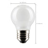 SATCO S21816 - G16.5 LED Globe Light Bulb – 4.5W, 2700K Warm White, E26 Base, 120V, 2-Pack