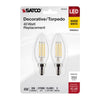 SATCO S21819 - 4W, B11 LED Bulb, E12 Base, 2700K, 120V - Clear, 2 Pack