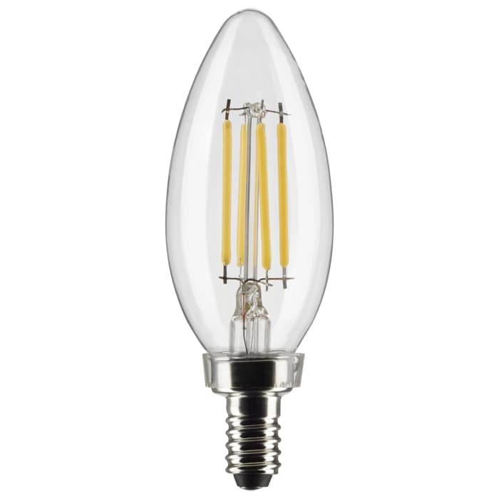 SATCO S21820 - 4W, B11 LED Bulb, E12 Base, 3000K, 120V - Clear, 2-Pack