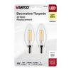 SATCO S21820 - 4W, B11 LED Bulb, E12 Base, 3000K, 120V - Clear, 2-Pack