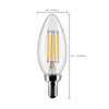 SATCO S21820 - 4W, B11 LED Bulb, E12 Base, 3000K, 120V - Clear, 2-Pack
