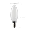 SATCO S21823 - 4W, B11 LED Bulb, E12 Base, 2700K, 120V,  Frosted 2-Pack