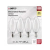 SATCO S21825 - 4W, B11 LED Bulb, E12 Base, 3000K, 120V - Frosted - 4-Pack