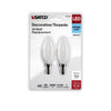 SATCO S21826 - 4W, B11 LED Bulb, E12 Base, 5000K, 120V - Frosted - 2-Pack