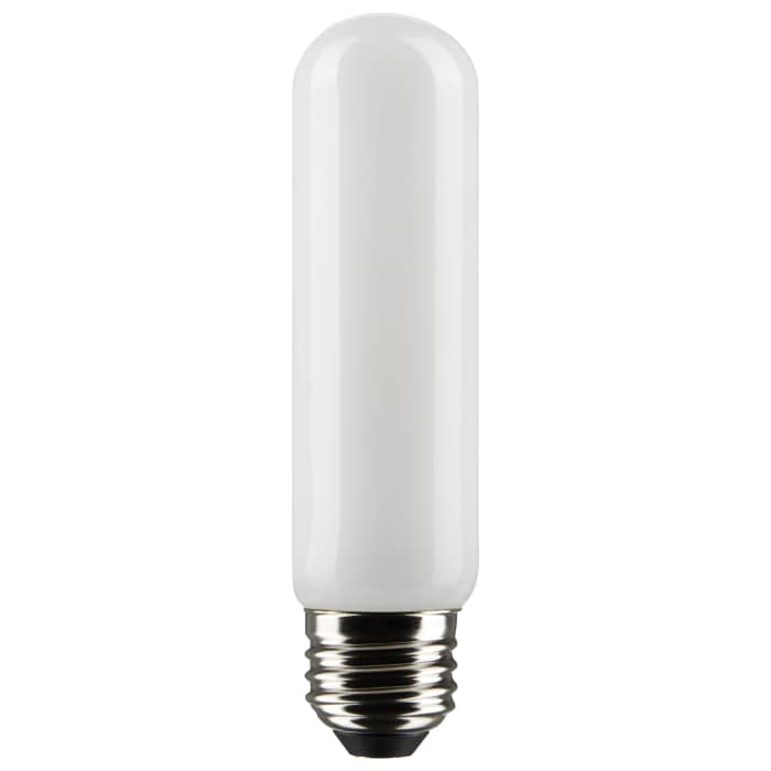 SATCO S21864 5.5W T10 LED Filament Bulb, Frosted, 3000K, E26, Dimmable, 2-Pack