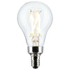 SATCO S21871 5.5W A15 Clear LED Bulb – 2700K, E12 Candelabra Base, 2-Pack
