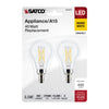 SATCO S21871 5.5W A15 Clear LED Bulb – 2700K, E12 Candelabra Base, 2-Pack