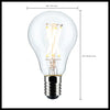 SATCO S21871 5.5W A15 Clear LED Bulb – 2700K, E12 Candelabra Base, 2-Pack
