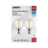 SATCO S21875 4W G16.5 LED Globe Light Bulb, Clear, 5000K Daylight, E12 Candelabra Base, 120V, 2-Pack