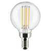 SATCO S21875 4W G16.5 LED Globe Light Bulb, Clear, 5000K Daylight, E12 Candelabra Base, 120V, 2-Pack