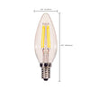SATCO S29877 - LED B11 Bulb, 4.5W, 2700K Warm White, E12 Base,120V - Clear