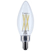 SATCO S29877 - LED B11 Bulb, 4.5W, 2700K Warm White, E12 Base,120V - Clear