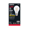 SATCO S39879 - 8W A19 LED Light Bulb – 2700K Warm White, Clear, 120V
