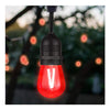 Satco S8022 - S14 LED Filament - Red Bulb – 1W - 120V -  E26 Base - (4 Pack)