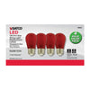 Satco S8022 - S14 LED Filament - Red Bulb – 1W - 120V -  E26 Base - (4 Pack)