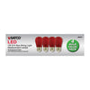 Satco S8022 - S14 LED Filament - Red Bulb – 1W - 120V -  E26 Base - (4 Pack)