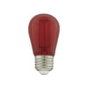 Satco S8022 - S14 LED Filament - Red Bulb – 1W - 120V -  E26 Base - (4 Pack)