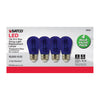 Satco S8023 - S14 LED Filament - Blue Bulb - 1W - 120V - E26 Base - (4 Pack)