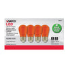 Satco S8026 - S14 LED Filament - Orange Bulb - 1W - 120V - E26 Base - 4 Pack