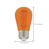 Satco S8026 - S14 LED Filament - Orange Bulb - 1W - 120V - E26 Base - 4 Pack