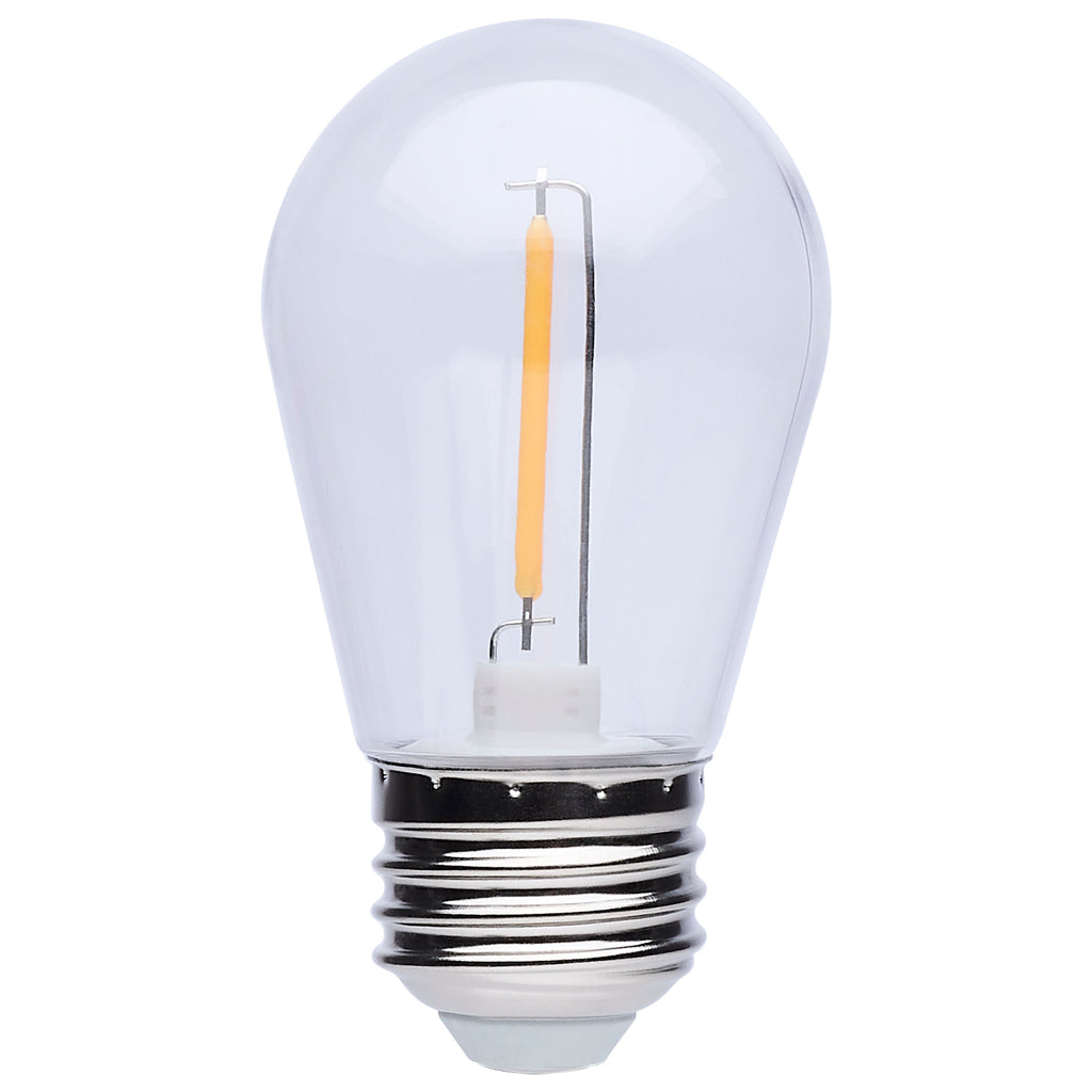 Satco S8027R1 - S14 LED String Light - 1W - 120V - 2200K - Clear - 4 Pack