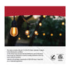 Satco S8027R1 - S14 LED String Light - 1W - 120V - 2200K - Clear - 4 Pack