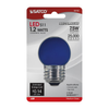 Satco S9162 1.2W S11 LED Sign Bulb, Ceramic Blue, E26, 120V