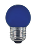 Satco S9162 1.2W S11 LED Sign Bulb, Ceramic Blue, E26, 120V