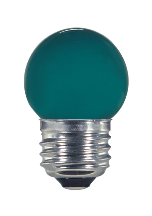 Satco S9163 1.2W S11 LED Sign Bulb, Ceramic Green, E26, 120V