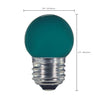 Satco S9163 1.2W S11 LED Sign Bulb, Ceramic Green, E26, 120V