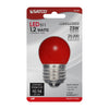 Satco S9165 1.2W S11 LED Sign Bulb – Ceramic Red, E26, 120V