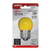 Satco S9166 1.2W S11 LED Sign Bulb – Ceramic Yellow, E26, 120V