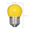 Satco S9166 1.2W S11 LED Sign Bulb – Ceramic Yellow, E26, 120V