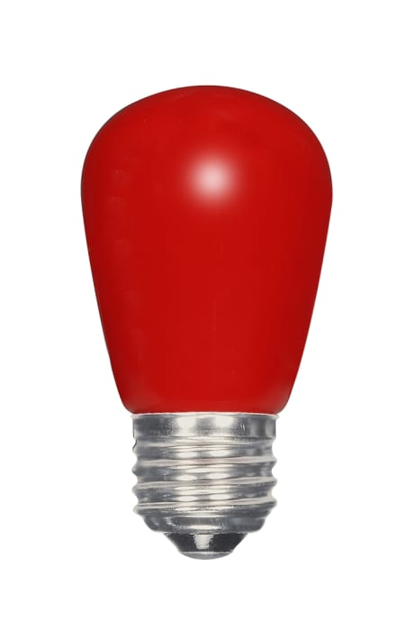 Satco S9170 1.4W S14 LED Sign Bulb, Ceramic Red, E26, 120V