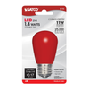 Satco S9170 1.4W S14 LED Sign Bulb, Ceramic Red, E26, 120V