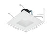 Satco S11885 13.5W 5/6-Inch LED Square Retrofit Downlight – 5CCT Selectable, White, Dimmable