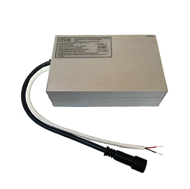 Lotus LLL-LD40-WH 347V input 0-10V dimmable driver 40W