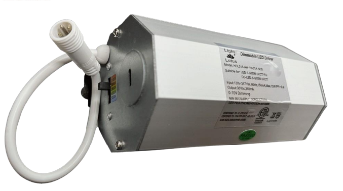 Lotus HBL012-AW-10-01A-5CS 0-10V Dimmable Driver | 120-347V | For 12W 5CCT Fixtures