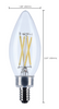 Satco S12494 B11 LED Bulb – 5.5W, 3000K, E12 Base (10-Pack)