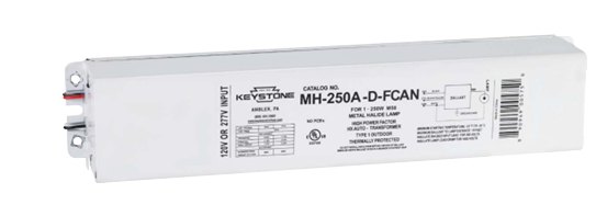 KEYSTONE MH-250A-D-FCAN - 250W HID Metal Halide Ballast - 120/277V