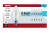 Satco S12495 5.5W B11 LED Bulb, 5000K Daylight, E12 – 10 Pack