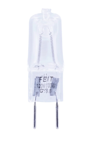 Feit BPQ100/8.6/RP 100W T4 Halogen Bulb – Dimmable GY8.6, 3000K Warm White
