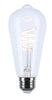 SATCO S11520 6W ST19 Clear LED Vintage Filament Bulb – 2700K Warm White, 120V