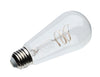 SATCO S11520 6W ST19 Clear LED Vintage Filament Bulb – 2700K Warm White, 120V