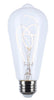 SATCO S11527 6W ST19 Clear LED Vintage Filament Light Bulb – 2700K Warm White