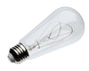 SATCO S11527 6W ST19 Clear LED Vintage Filament Light Bulb – 2700K Warm White