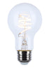 SATCO S11521 6W A19 Clear LED Filament Bulb – 2700K Warm White, 120V